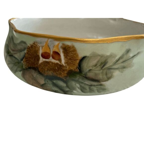 Antique MZ Austria Porcelain Hand Painted Compote Fruit Bowl Berry Bowl Set - Picture 2 of 12